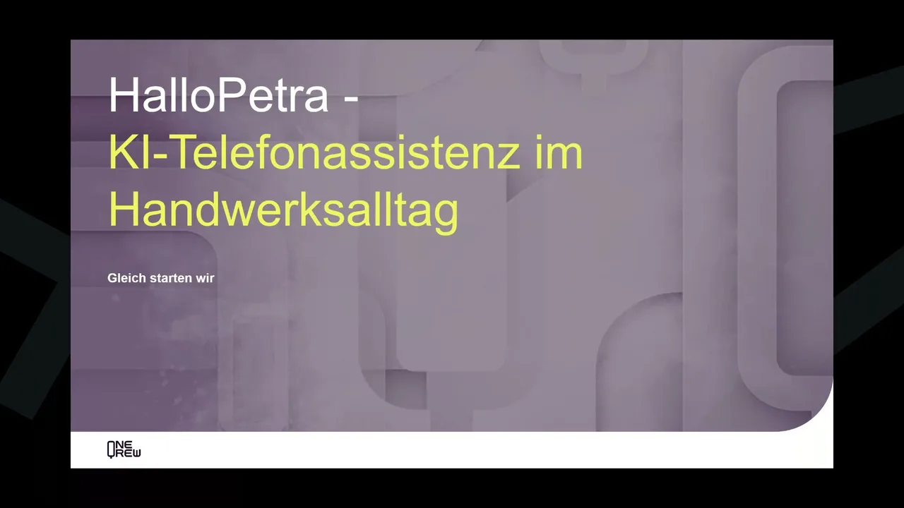 Videovorschau: Webinar: KI-Telefonassistenz im Handwerksalltag